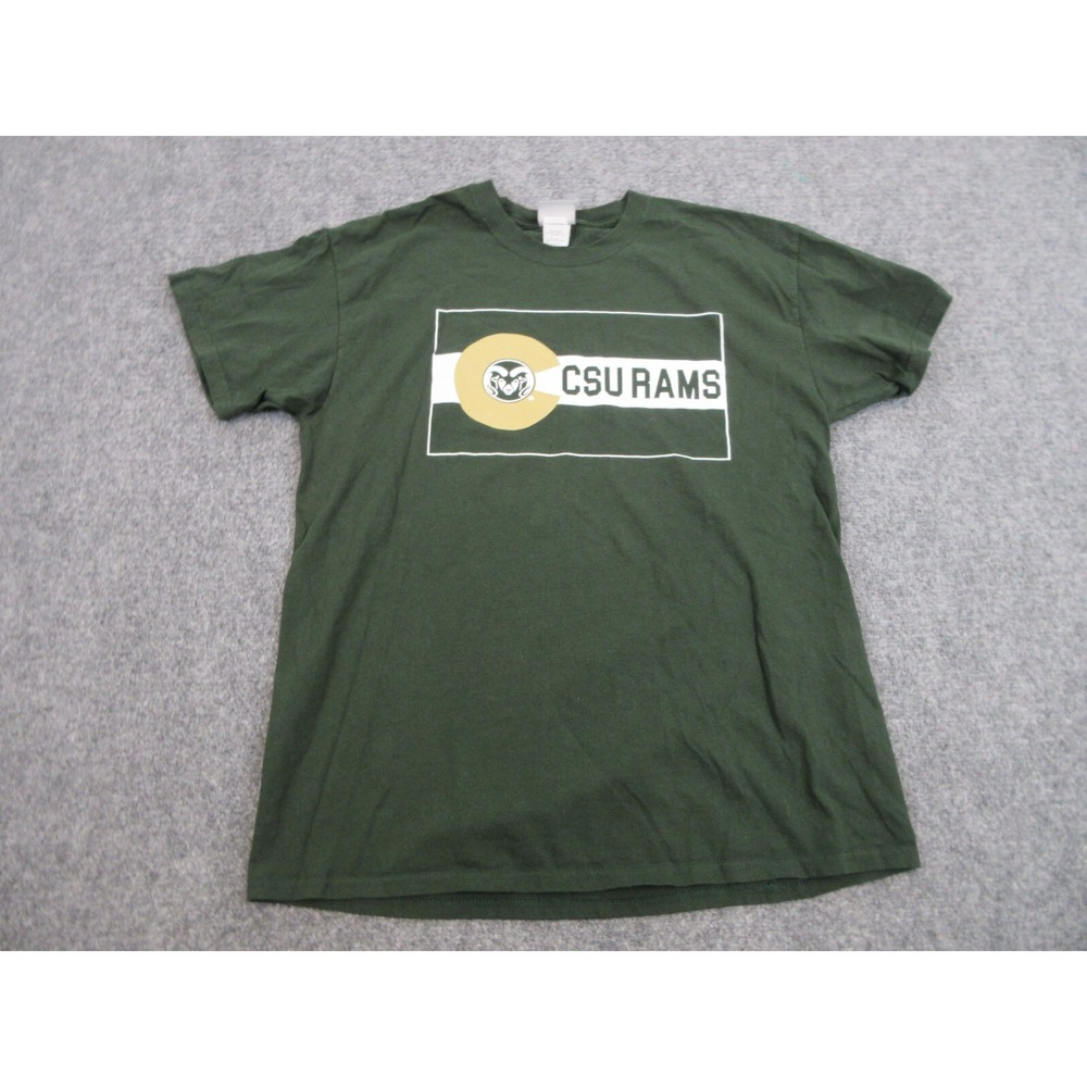 Colorado State Rams Shirt Mens Large Green NCAA Football MV Sport Tee Top